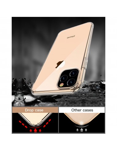Coque antichoc iPhone 11 Pro Max avec plugs anti poussière - Transparent