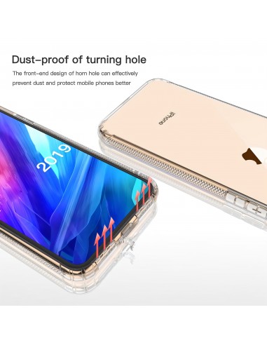 Coque antichoc iPhone 11 Pro Max avec plugs anti poussière - Transparent