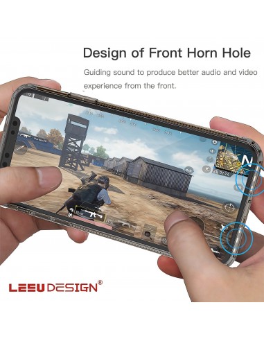 Coque antichoc iPhone 11 Pro Max avec plugs anti poussière - Noir