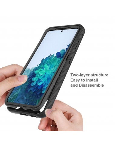 Coque intégrale Galaxy S21 Protection renforcée hybride - Noir