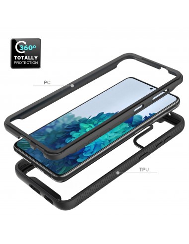 Coque intégrale Galaxy S21 Protection renforcée hybride - Noir