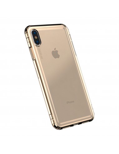 Coque antichoc iPhone XS Max Transparent BASEUS - Or
