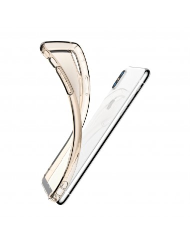 Coque antichoc iPhone XS Max Transparent BASEUS - Or