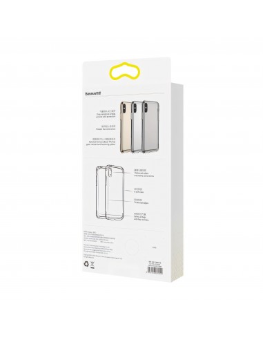 Coque antichoc iPhone XS Max Transparent BASEUS - Or