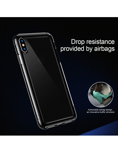 Coque antichoc iPhone XS Max Transparent BASEUS - Or