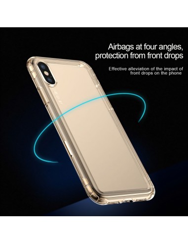 Coque antichoc iPhone XS Max Transparent BASEUS - Or