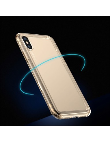 Coque antichoc iPhone XS Max Transparent BASEUS - Or