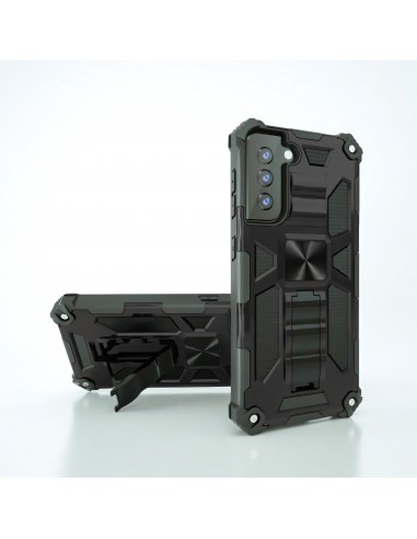 Coque antichoc Galaxy S21 -  Protection renforcée avec support intégré - Noir