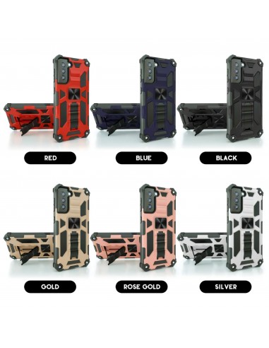 Coque antichoc Galaxy S21 -  Protection renforcée avec support intégré - Noir
