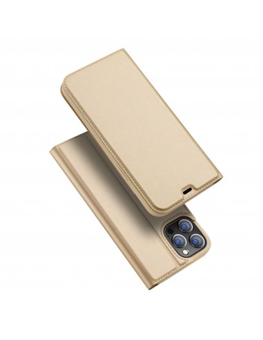 Etui de protection iPhone 12 Pro Max avec rangement pour carte -  Superbe design DUX DUCIS - Or