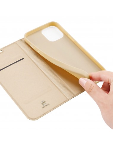 Etui de protection iPhone 12 Pro Max avec rangement pour carte -  Superbe design DUX DUCIS - Or