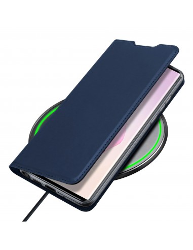 Etui de protection Galaxy Note 20 avec rangement pour carte -  Superbe design DUX DUCIS - Bleu foncé