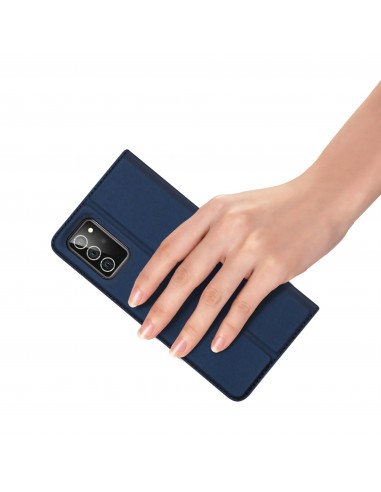 Etui de protection Galaxy Note 20 avec rangement pour carte -  Superbe design DUX DUCIS - Bleu foncé