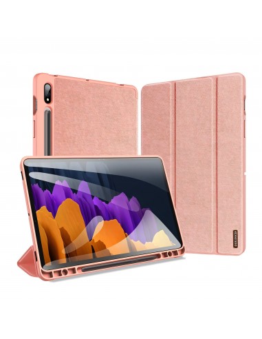 Housse de protection Galaxy Tab S7 avec support horizontale -  Top design DUX DUCIS - Rose