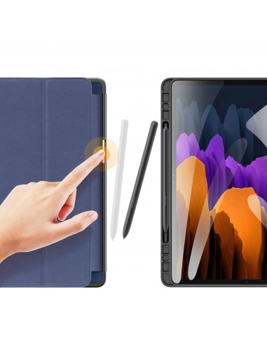 Housse de protection Galaxy Tab S7 avec support horizontale -  Top design DUX DUCIS - Bleu