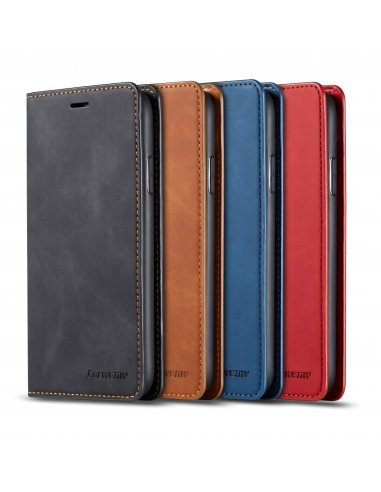 Etui portefeuille iPhone 11 Silky Touch -  Protection intégrale FORWENW - Noir