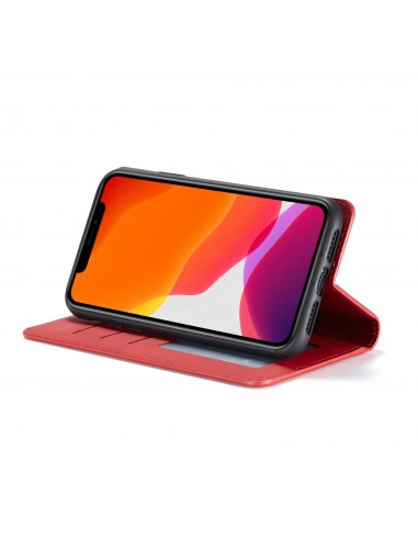 Etui portefeuille iPhone 11 Silky Touch -  Protection intégrale FORWENW - Rouge