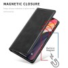 Etui iPhone 12 Pro Max Simili cuir avec fermeture magnetique -  Rangement carte - Noir