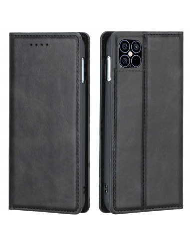 Etui iPhone 12 Pro Max Simili cuir avec fermeture magnetique -  Rangement carte - Noir
