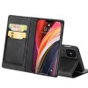 Etui iPhone 12 Pro Max Simili cuir avec fermeture magnetique -  Rangement carte - Noir