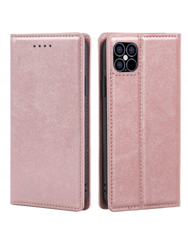 Etui iPhone 12 Pro Max Simili cuir avec fermeture magnetique -  Rangement carte - Rose