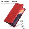 Etui iPhone 12 Pro Max Simili cuir avec fermeture magnetique -  Rangement carte - Rouge