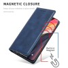 Etui iPhone 12 Pro Max Simili cuir avec fermeture magnetique -  Rangement carte - Bleu foncé