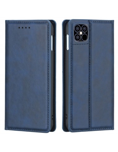 Etui iPhone 12 Pro Max Simili cuir avec fermeture magnetique -  Rangement carte - Bleu foncé
