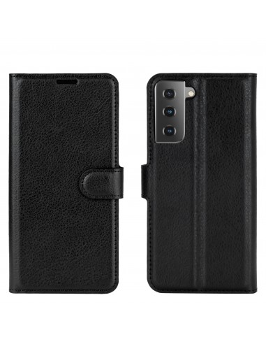 Etui portefeuille Galaxy S21 Plus Simili- cuir avec rangement carte - Noir