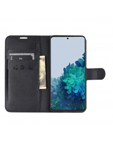 Etui portefeuille Galaxy S21 Plus Simili- cuir avec rangement carte - Noir
