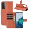 Etui portefeuille Galaxy S21 Plus Simili- cuir avec rangement carte - Marron