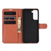 Etui portefeuille Galaxy S21 Plus Simili- cuir avec rangement carte - Marron