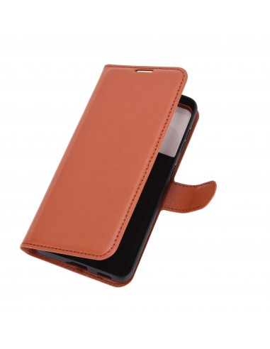 Etui portefeuille Galaxy S21 Plus Simili- cuir avec rangement carte - Marron
