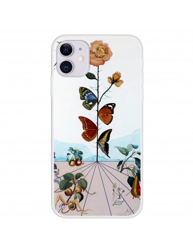 Coque silicone iPhone 12 Pro et iPhone 12 Butterfly Blanc