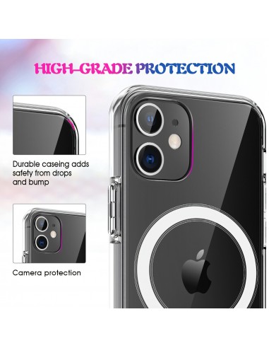 Coque silicone antichoc iPhone 12 mini Charge sans fil Transparent