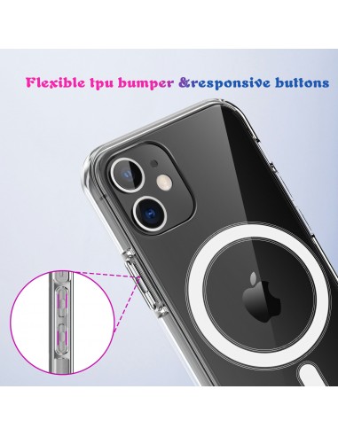 Coque silicone antichoc iPhone 12 mini Charge sans fil Transparent