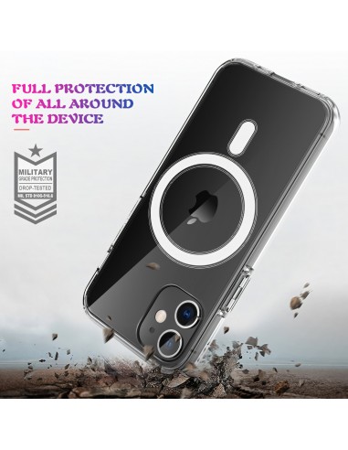 Coque antichoc iPhone 12 Pro et 12 Charge sans fil Transparent Transparent