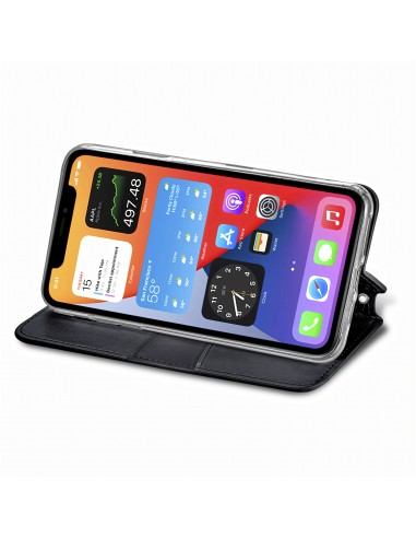 Etui iPhone 12 et 12 Pro Mandala Flower Noir