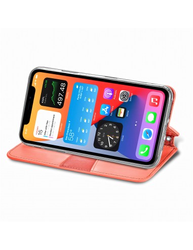 Etui iPhone 12 et 12 Pro Mandala Flower Rouge