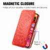 Etui iPhone 12 et 12 Pro Mandala Flower Rouge