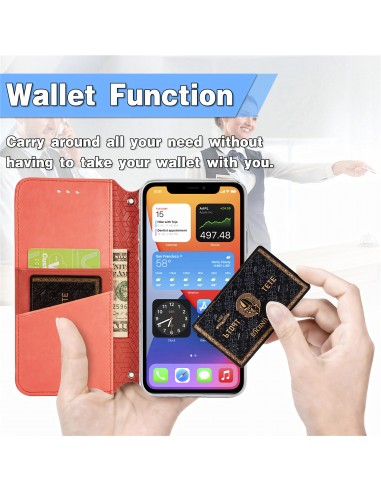 Etui iPhone 12 et 12 Pro Mandala Flower Rouge