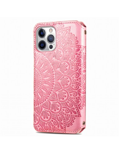 Etui iPhone 12 et 12 Pro Mandala Flower Rose
