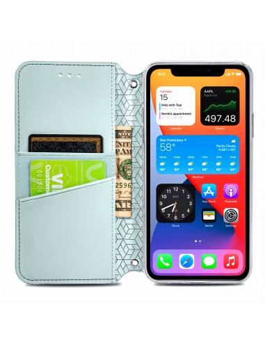 Etui iPhone 12 et 12 Pro Mandala Flower Gris