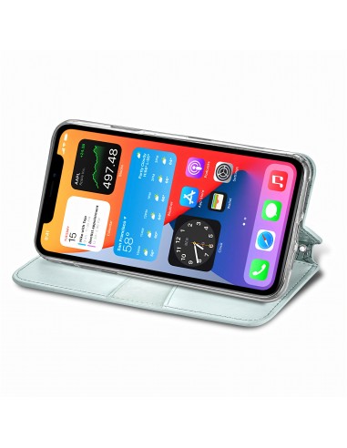 Etui iPhone 12 et 12 Pro Mandala Flower Gris