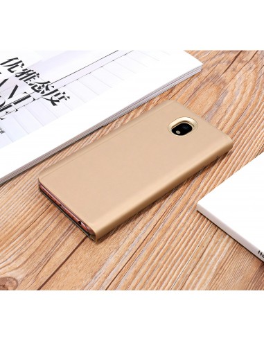 Etui Galaxy J7 2017 Mirroir Or