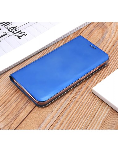 Etui Galaxy J7 2017 Mirroir Bleu