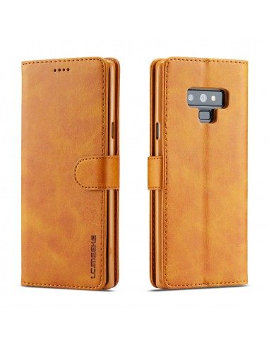 Etui portefeuille Galaxy Note 9 Classy LC. Imeeke Marron