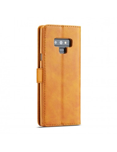 Etui portefeuille Galaxy Note 9 Classy LC. Imeeke Marron