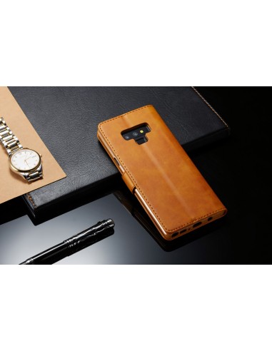 Etui portefeuille Galaxy Note 9 Classy LC. Imeeke Marron
