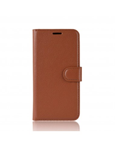 Etui portefeuille pour Galaxy S10 Plus avec rangement Marron